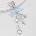 Love Bow Ribbon Keychain — Imitation Pearl & Alloy Pendant | Sweet Feminine Charm - BsBuy
