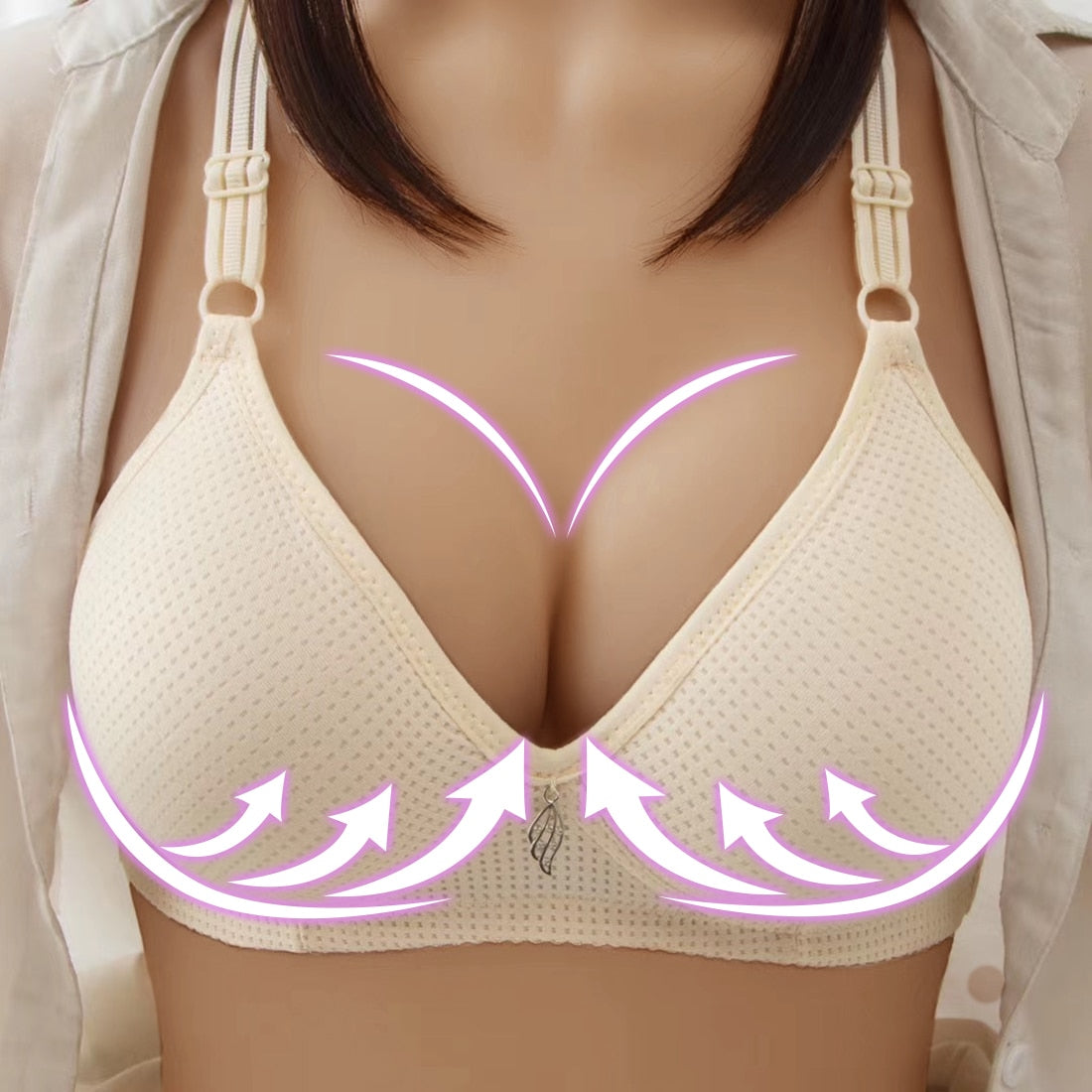 Push Up Bra Anti-sag Bra For Women Solid Color Sexy Fashion Underwear Comfortable Soft Female Bra Large Size Sports Lingerie - BsBuy