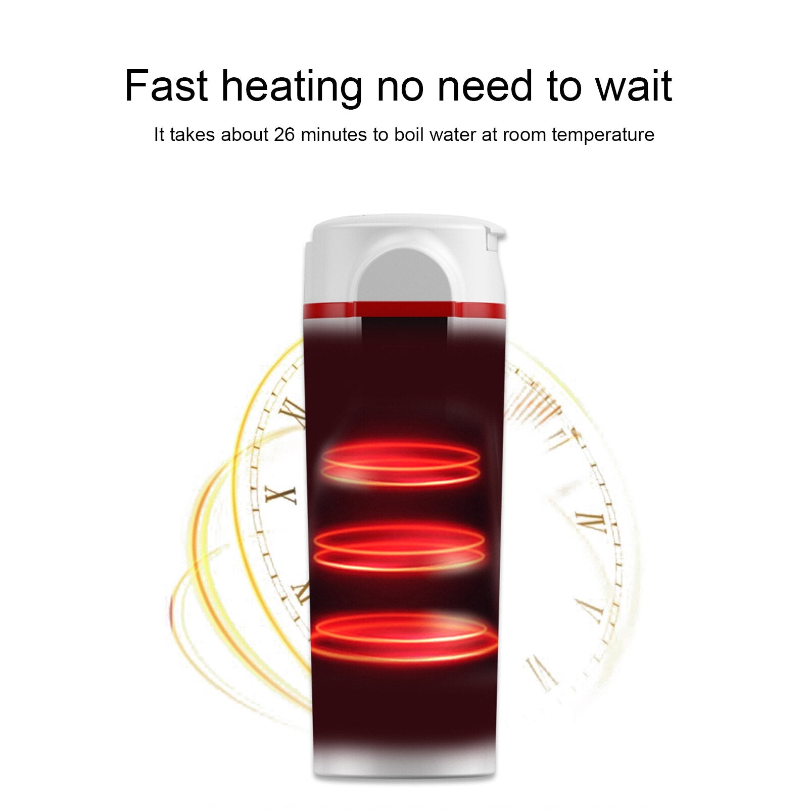 Car Electric Heating Cup – 420ml Smart Mug with Temperature Control, 12V/24V - BsBuy