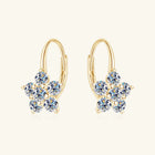 1.2 Carat Moissanite Flower Huggie Earrings — S925 Sterling Silver | D Colour VVS1 Clarity - BsBuy