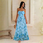 Cute Floral Print Butterfly Knot One-Piece Swimsuit Set for Women - BsBuy