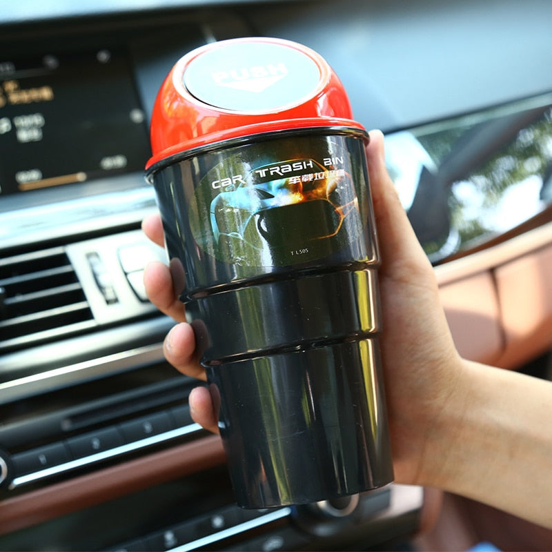 Car Trash Garbage Durable Car Auto Garbage Trash Can Automotive Waste Storage Mini Home Office Auto Car Vehicle Garbage Can - BsBuy
