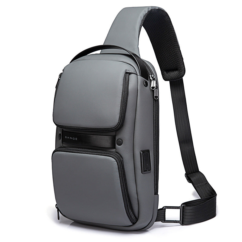 Men's Bag Chest Bag Korean Version Diagonal Bag Shoulder Bag Casual Men's Chest Bag Sling Bag - BsBuy