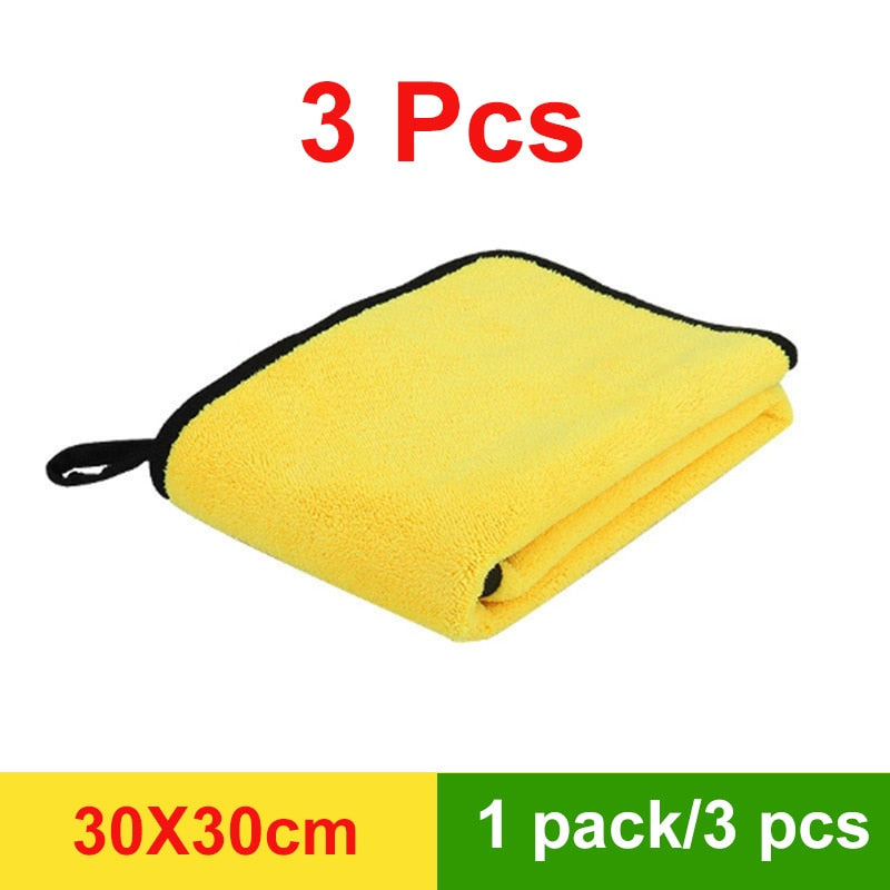 3/5/10 pcs Extra Soft Car Wash Microfiber Towel Car Cleaning Drying Cloth Car Care Cloth Detailing Car WashTowel Never Scrat - BsBuy