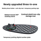 Multifunctional Car Phone Holder & Anti-Slip Mat – 3-in-1 with Parking Number Plate Holder | PVC | 3 Colours - BsBuy
