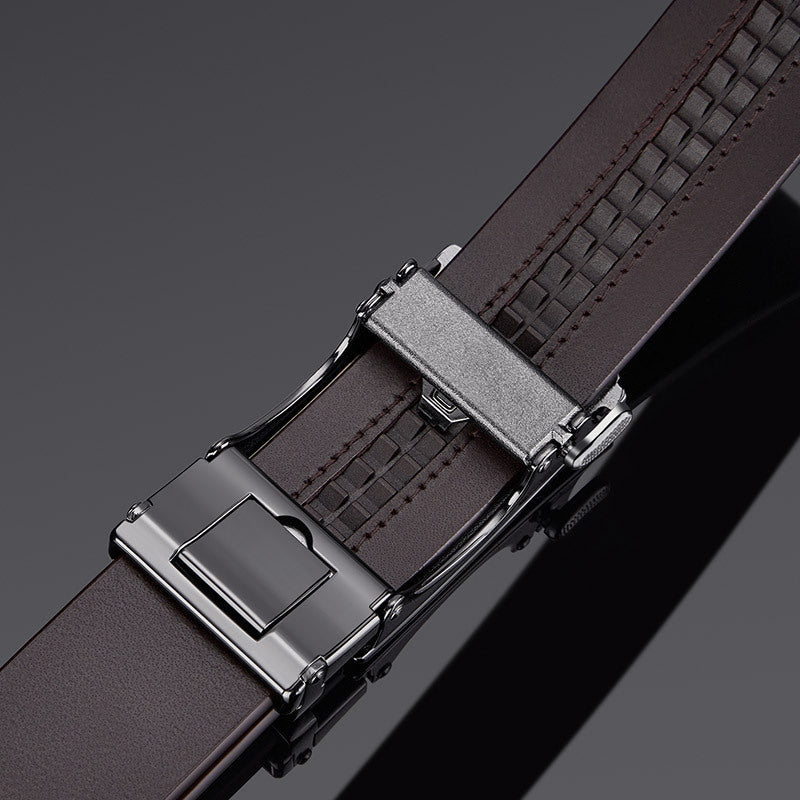Men's Automatic Buckle Genuine Leather Belt - BsBuy