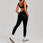 One-Piece Fitness Suit — Backless V-Neck Yoga & Gym Bodysuit - BsBuy
