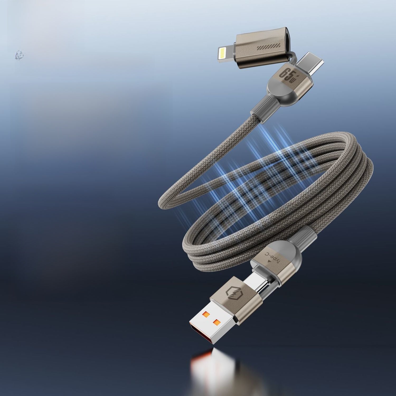 Magnetic Braided 4-in-1 Fast Charging Data Cable - BsBuy