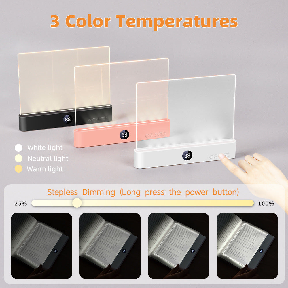 1200mAh battery + 3 color temperatures + brightness adjustment + timer off LED Reading Light  USB Powered Night Light - BsBuy