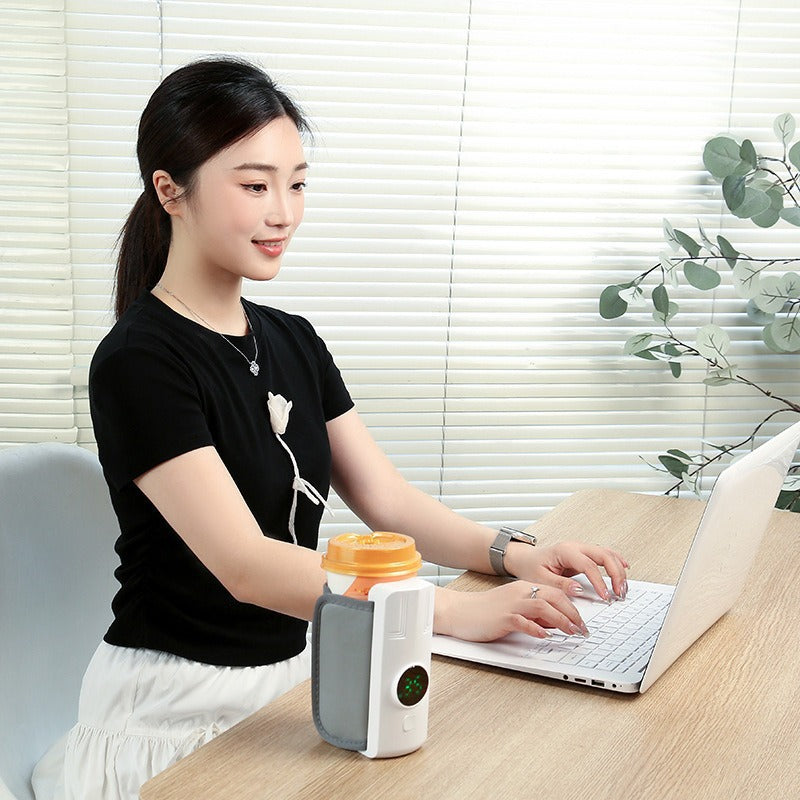 USB Portable Bottle Warmer Sleeve — Adjustable Temperature Baby Milk Heater for Home & Travel - BsBuy