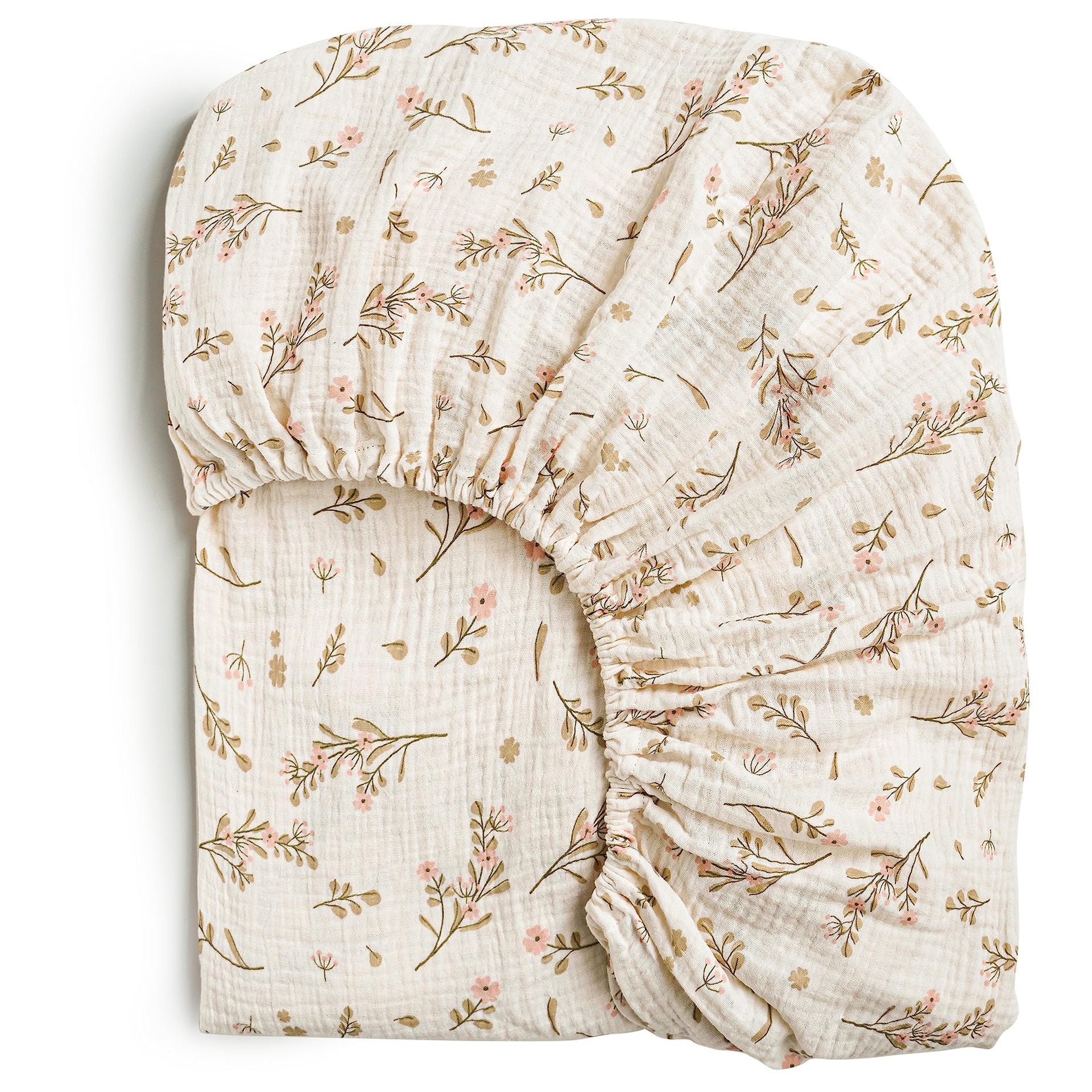 Pure Cotton Baby Washbasin Bed Cover — Cream Style | All Seasons | Multiple Patterns & Sizes - BsBuy