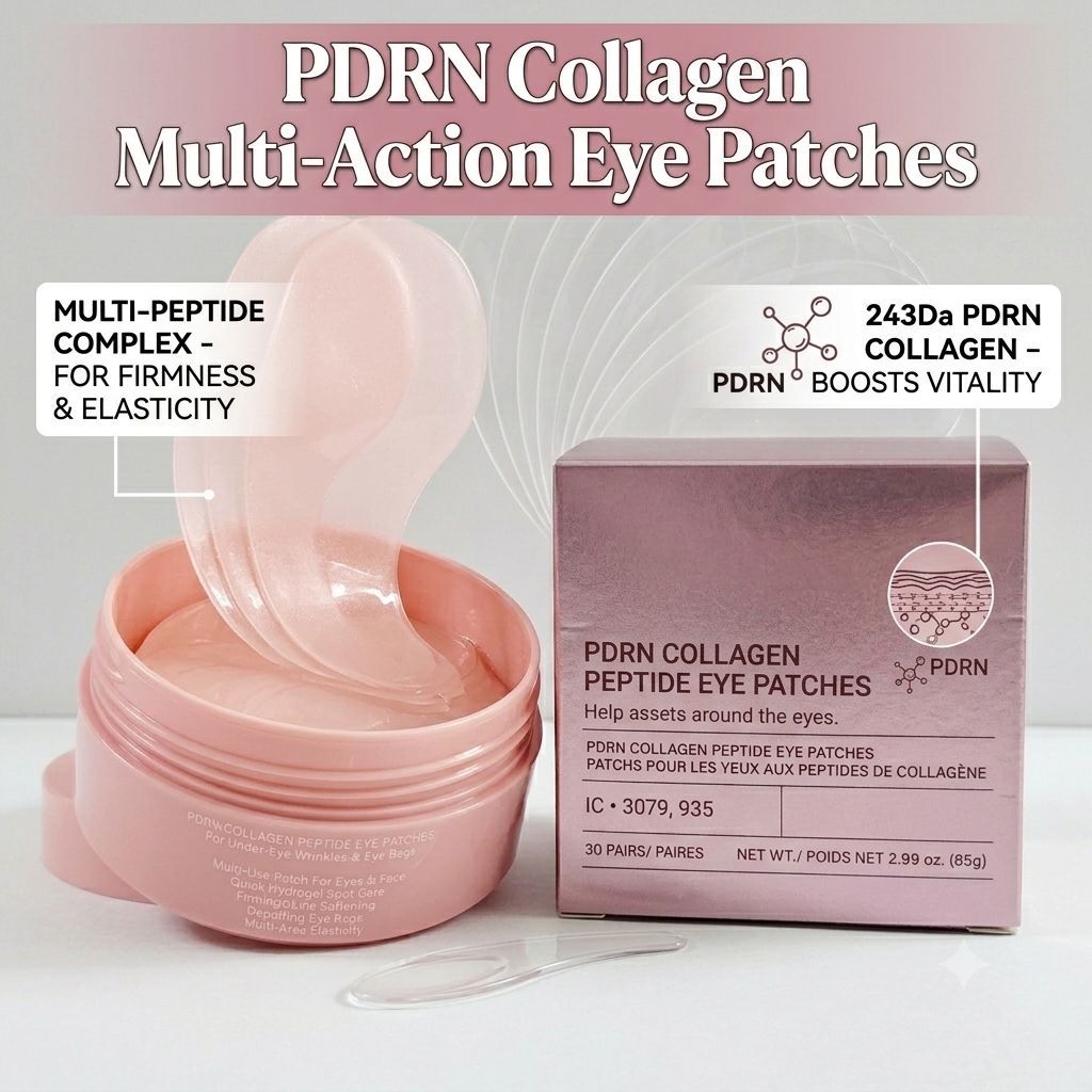 Collagen Peptide Eye Patches | Smile Lines & Under-Eye Care | 30 Patches - BsBuy