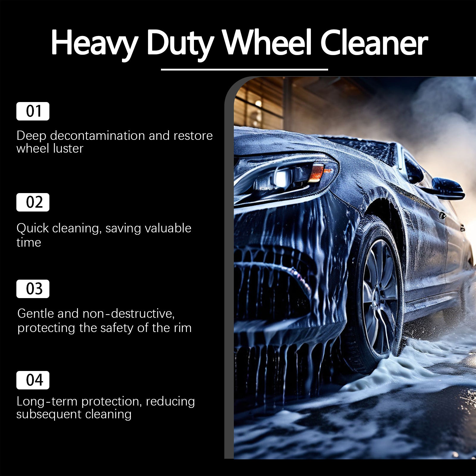 Car Wheel Rim Cleaner – Powerful Degreaser for Alloy & Steel Rims | 100ml + Sponge - BsBuy