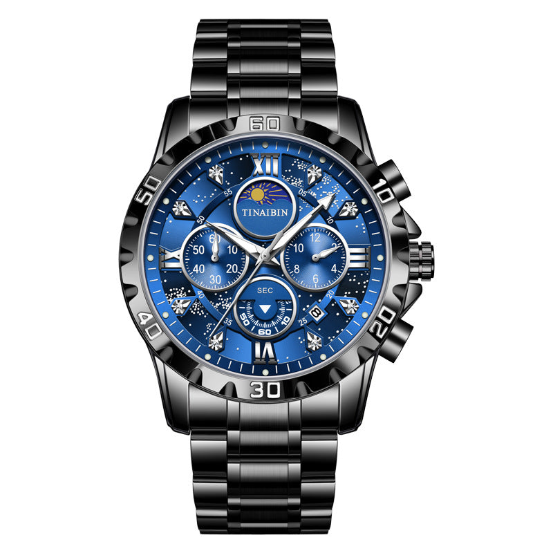 Swiss Brand Men's Automatic Quartz Watch Waterproof Luminous Calendar