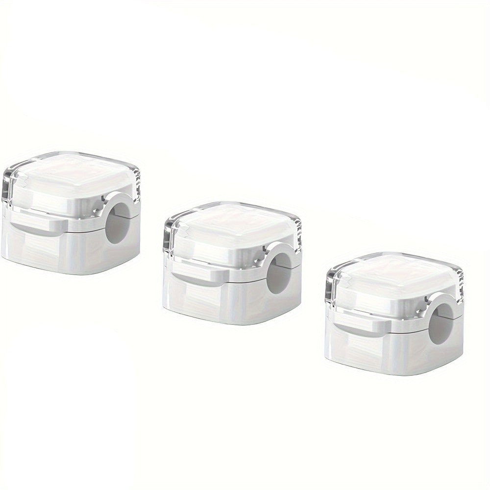 Magnetic Transparent Cable Organiser Clips – Desk & Wall Wire Management | 3-Pack | 6 Colours - BsBuy