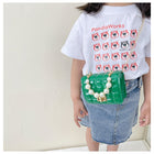 Children's Bag Pearl Tote Bag Princess Bag Mini Pearl Tote Bag Cute Girl Bag Ribbed Bag - BsBuy