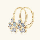 1.2 Carat Moissanite Flower Huggie Earrings — S925 Sterling Silver | D Colour VVS1 Clarity - BsBuy