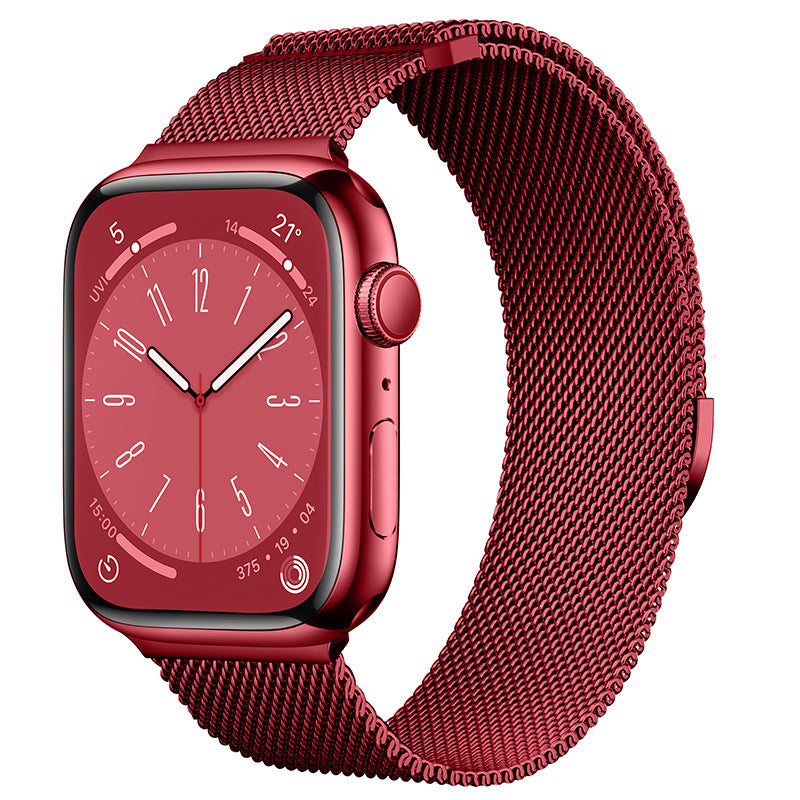 Compatible with Apple Watch, Two-Section Half-Circle Magnetic Milanese Steel Band for iWatch 11, Apple Watch Strap - BsBuy