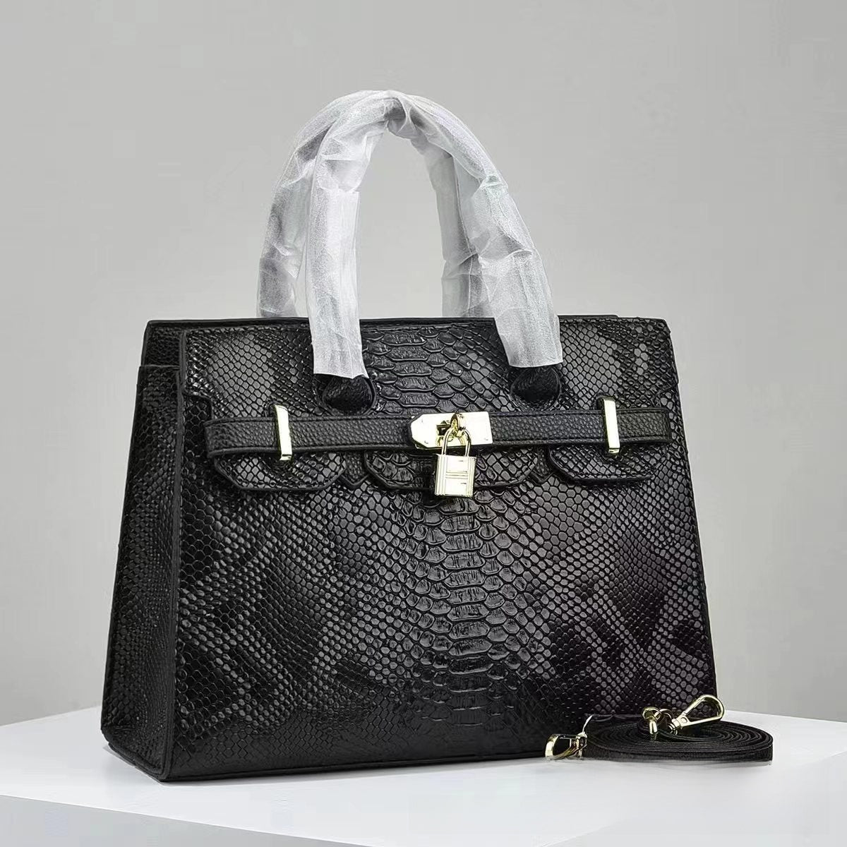 Women Leather Small Square Handbag - BsBuy