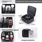 Portable Multi-Layer Cosmetic & Tool Organiser Bag – PVC Leather Travel Beauty Case | Pink & Black