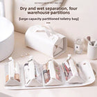 BsBuy 4-in-1 Hanging Travel Wash Bag | PU Leather | Multi-Compartment Toiletry Organiser | 4 Colours