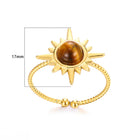 Bohemian Sun Star Adjustable Stainless Steel Ring - BsBuy