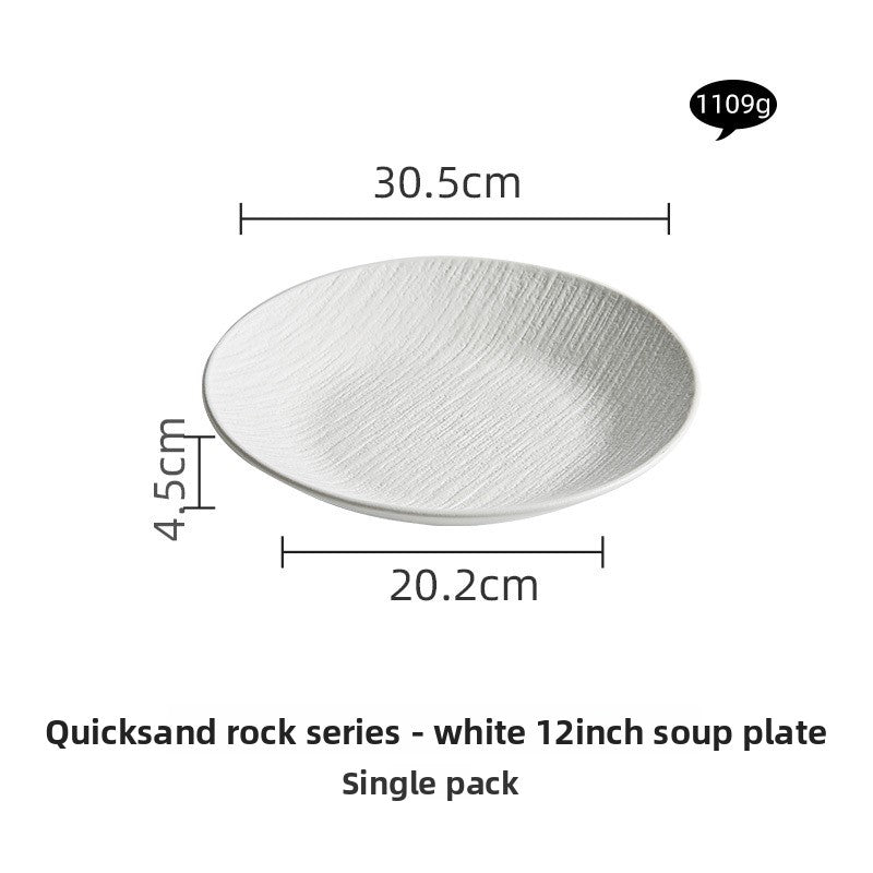 Black and White Ceramic Dishes, Dishes, Home Eating Bowls, Soup Bowls, Fish Plates