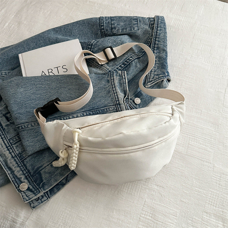 Crossbody bag women's casual bag canvas bag waist bag trendy sports chest bag - BsBuy