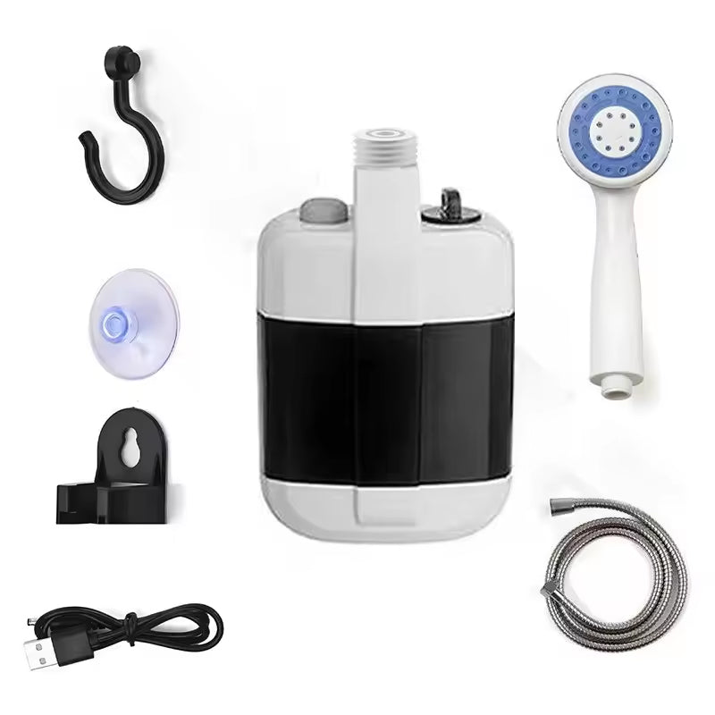 USB Rechargeable Portable Shower Pump — Outdoor Camping, Pet Wash & Car Cleaning Kit | 4–5 L/min - BsBuy