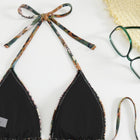 Double tie bikini split swimsuit - BsBuy