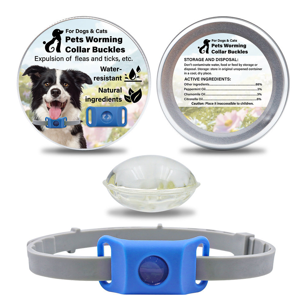 Pet Cat Dog Flea and Tick Prevention Silicone Collar with Insect Repellent Tag, Anti-Flea and Anti-Tick - BsBuy