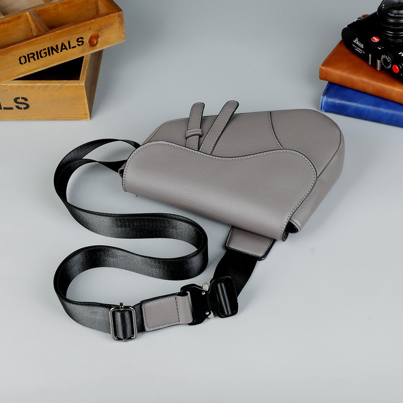 Shoulder bag saddle bag zipper diagonal cross bag men's bag - BsBuy