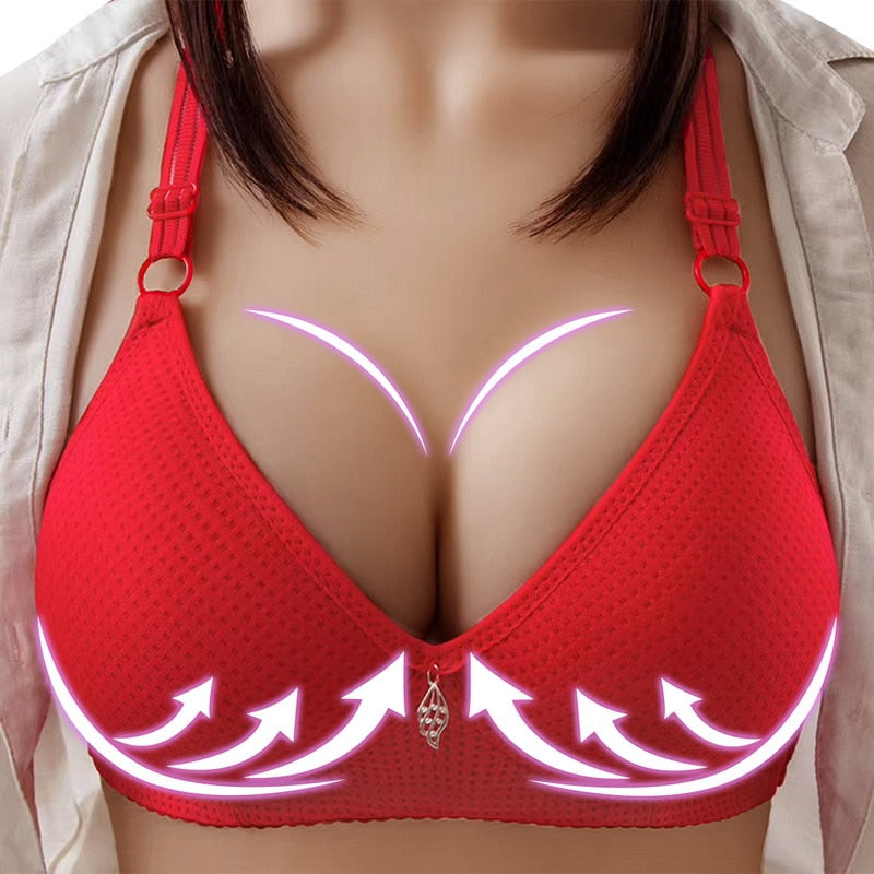 Push Up Bra Anti-sag Bra For Women Solid Color Sexy Fashion Underwear Comfortable Soft Female Bra Large Size Sports Lingerie - BsBuy