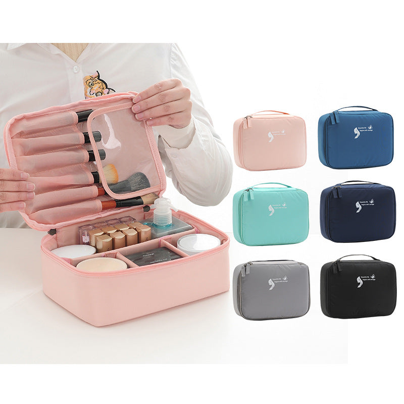 Travel Cosmetic Bag Square Storage Bag Portable Storage Bag Wash Bag Cosmetic Storage Bag - BsBuy
