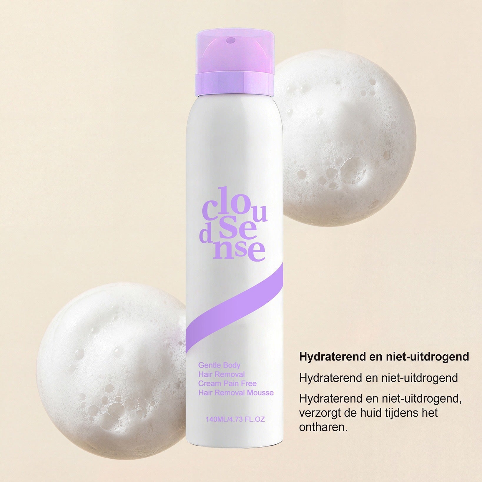Gentle Hair Removal Mousse Spray – Soft & Smooth Full Body Depilatory - BsBuy