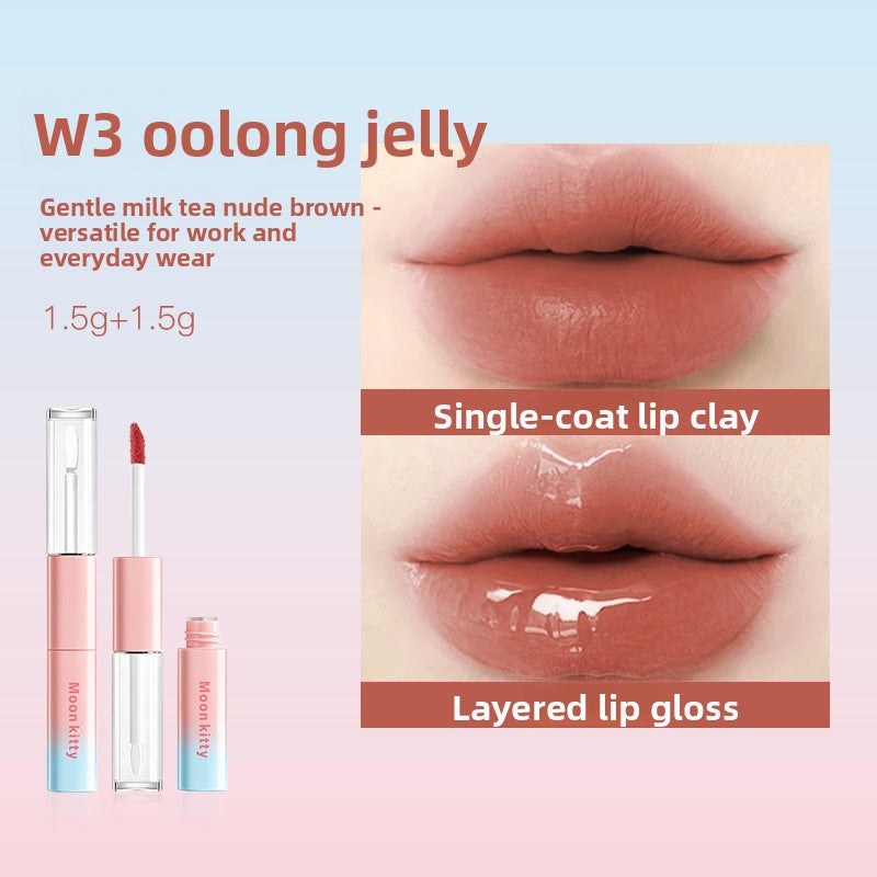 Dual-ended lip gloss with mirror-like shine and non-transfer formula - BsBuy