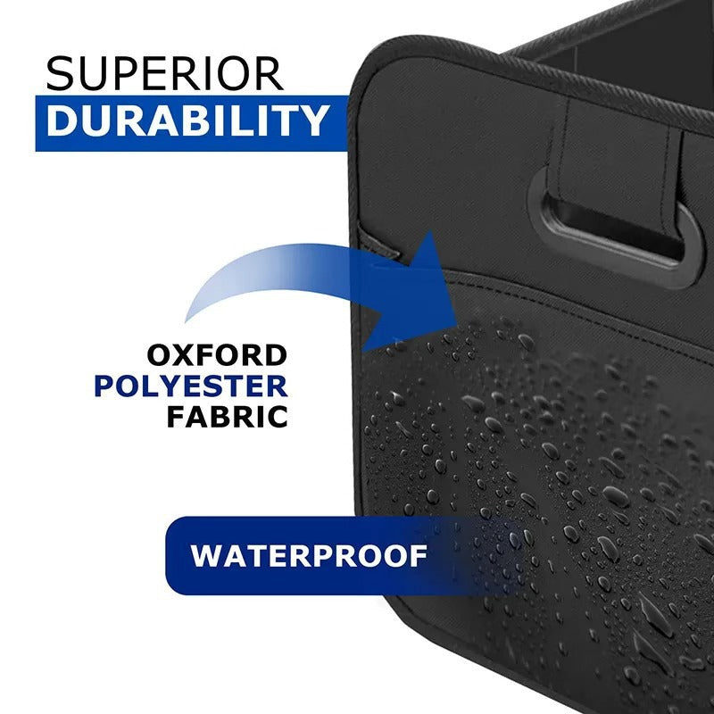 Foldable Oxford Cloth Car Boot Organiser – 60–70L Large Capacity Storage Box | 5 Colours - BsBuy