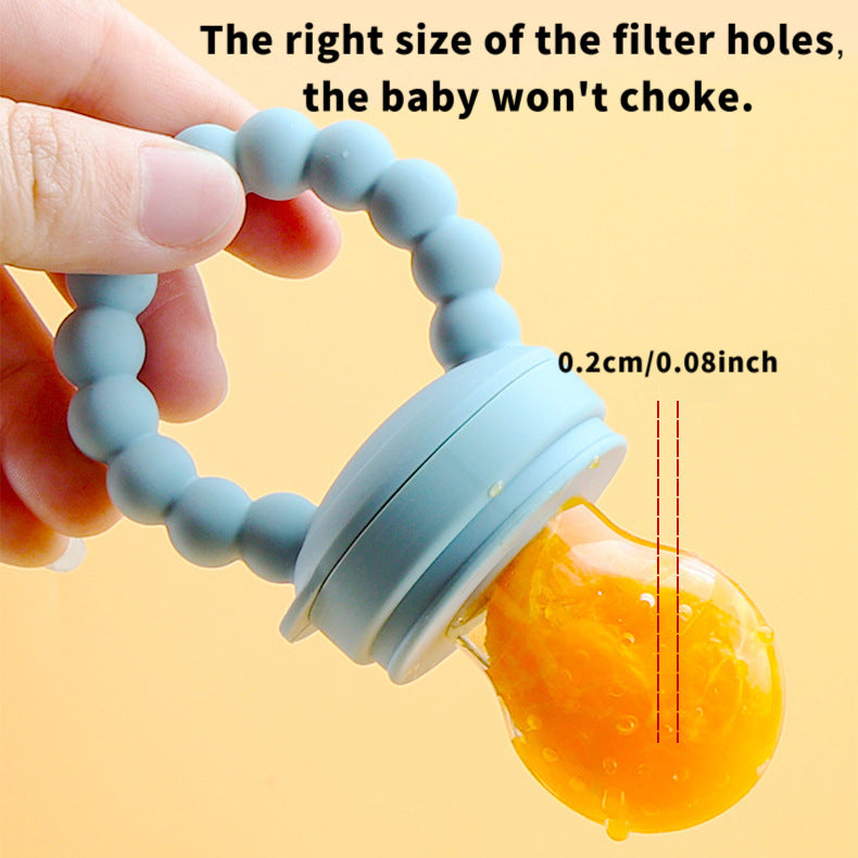 Baby Silicone Fruit Feeder & Teething Pacifier — Safe Food-Grade Soother for 0–3 Years - BsBuy