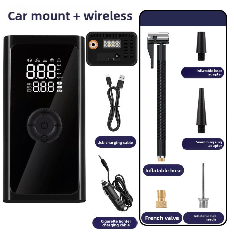Portable Digital Car Tyre Inflator – Wireless Charging & Power Bank - BsBuy