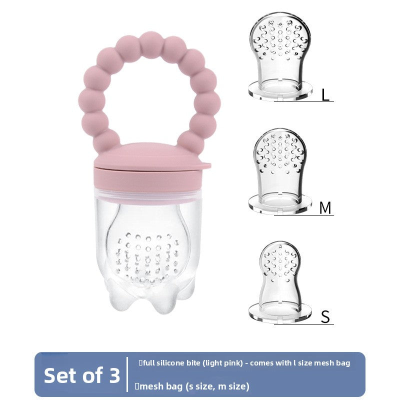 Baby Silicone Fruit Feeder & Teething Pacifier — Safe Food-Grade Soother for 0–3 Years - BsBuy