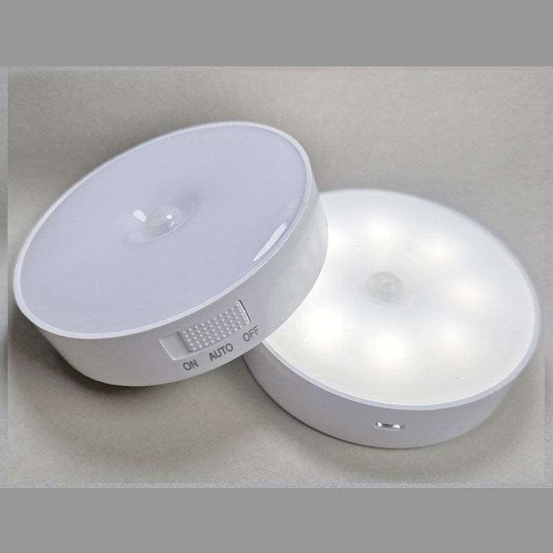 Smart LED Motion Sensor Night Light with Wireless Charging and Magnetic Base, Bedside Lamp for Bedroom, Cabinet, Home Use - White Light - Sensor Mode