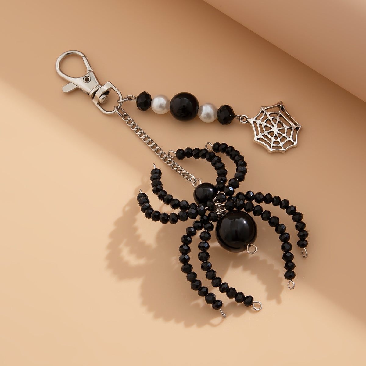 Sunflower Crystal Keychain Set — 3-Piece Pearl, Spider & Floral Accessory Collection - BsBuy
