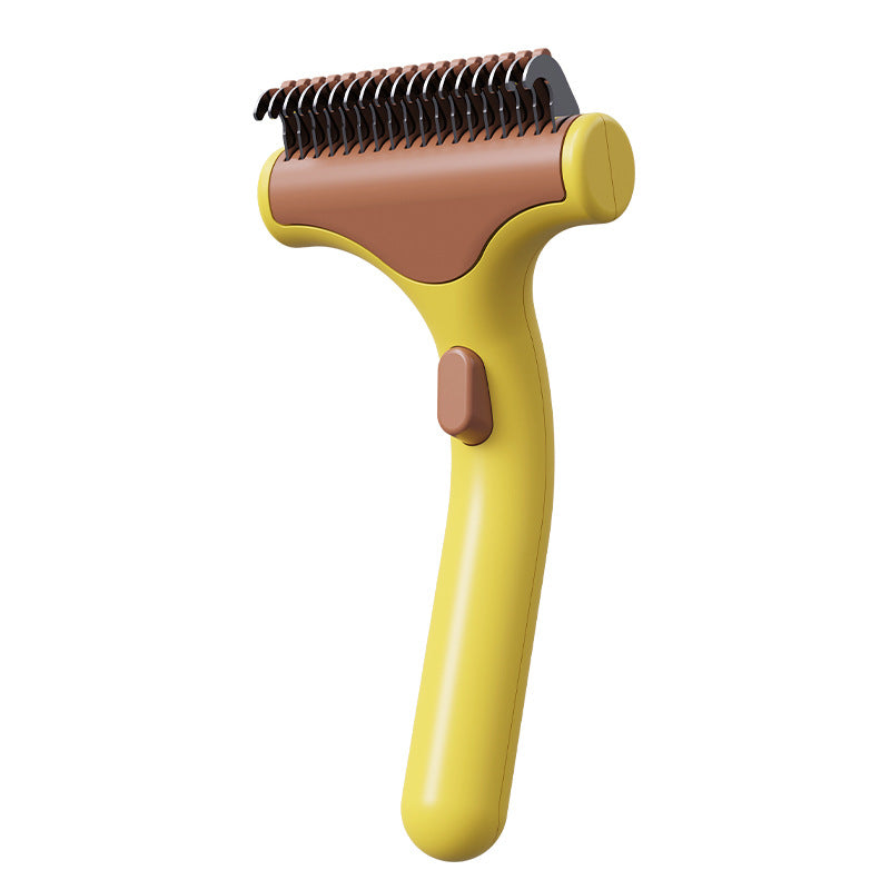 Pet Self-Cleaning Detangling Brush — One-Button Hair Removal Comb for Cats & Dogs - BsBuy