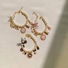 Pet Pearl Necklace Collar with Bell – Elegant Lady-Style Dog & Cat Accessory | Pink, Black & White | S–L - BsBuy