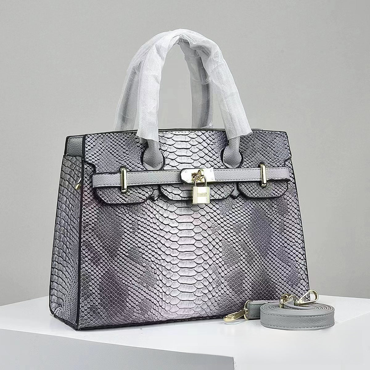 Women Leather Small Square Handbag - BsBuy
