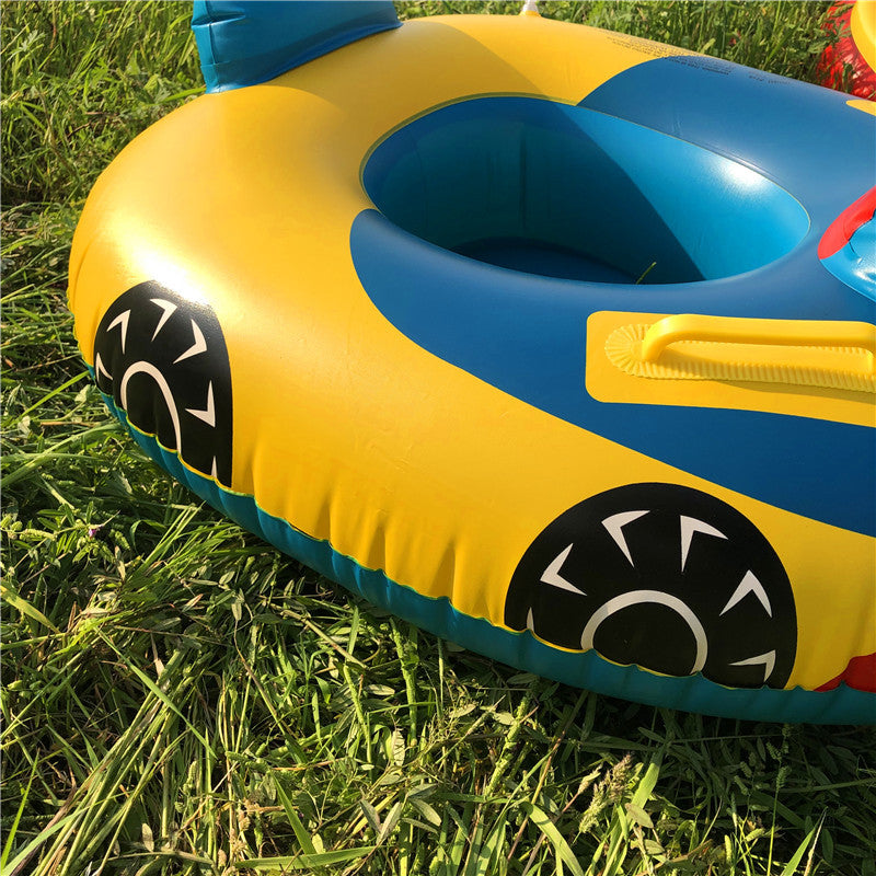Infant and toddler swimming ring car swimming ring with steering wheel seat ring baby seat ring inflatable swimming ring - BsBuy
