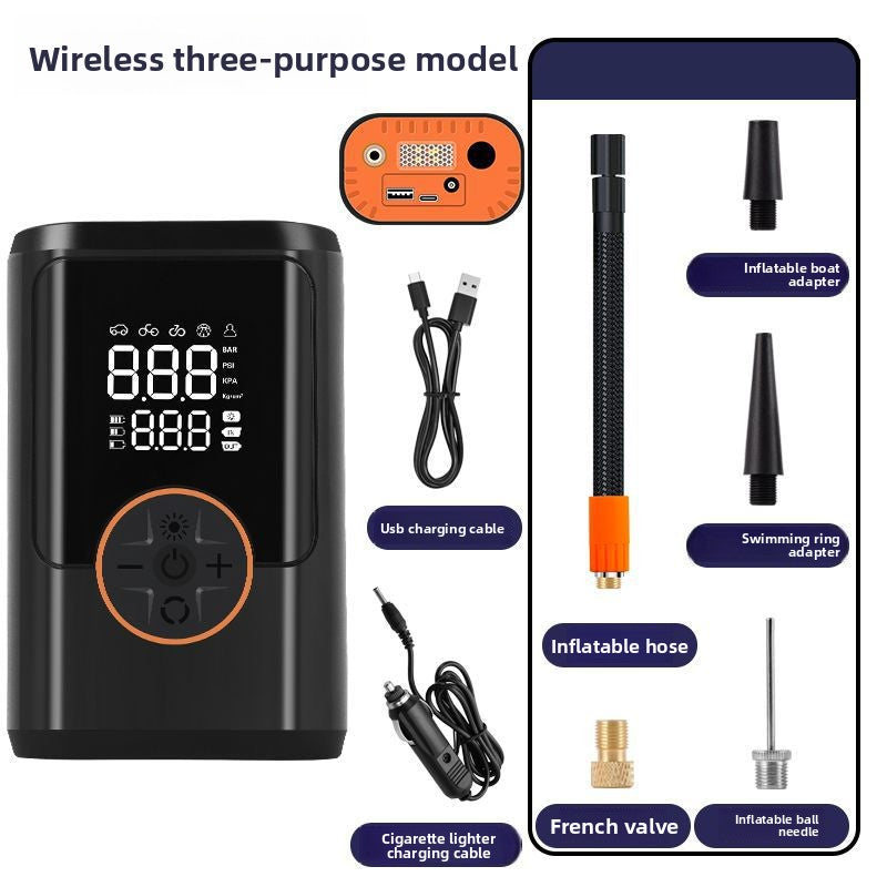 Portable Digital Car Tyre Inflator – Wireless Charging & Power Bank - BsBuy