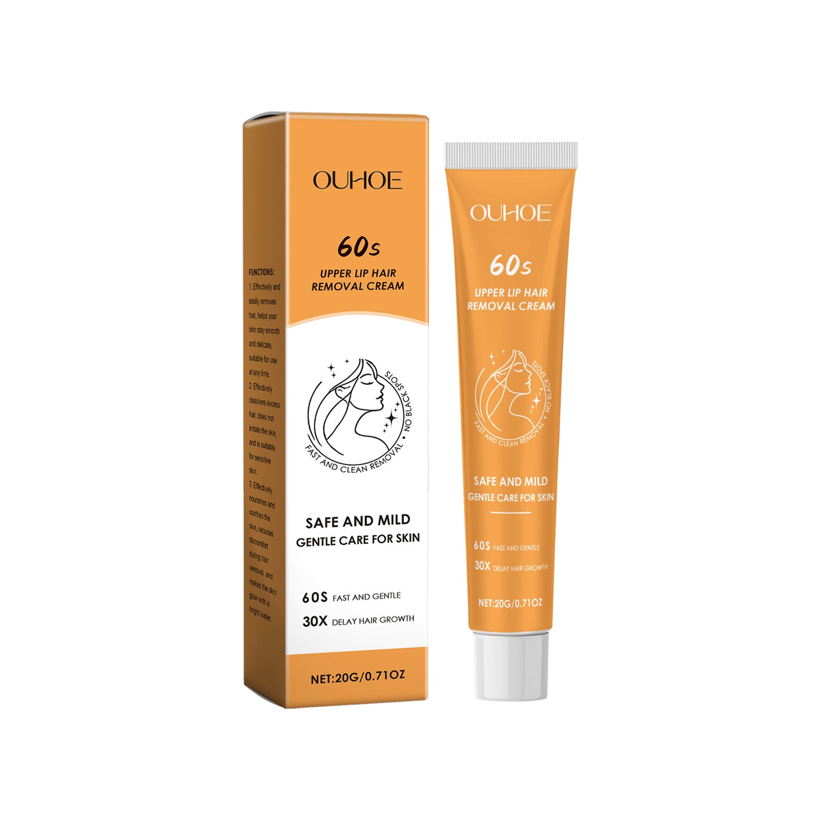 Gentle Hair Removal Cream – Face & Full Body Depilatory - BsBuy