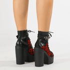 Vintage Lace Platform Ankle Boots