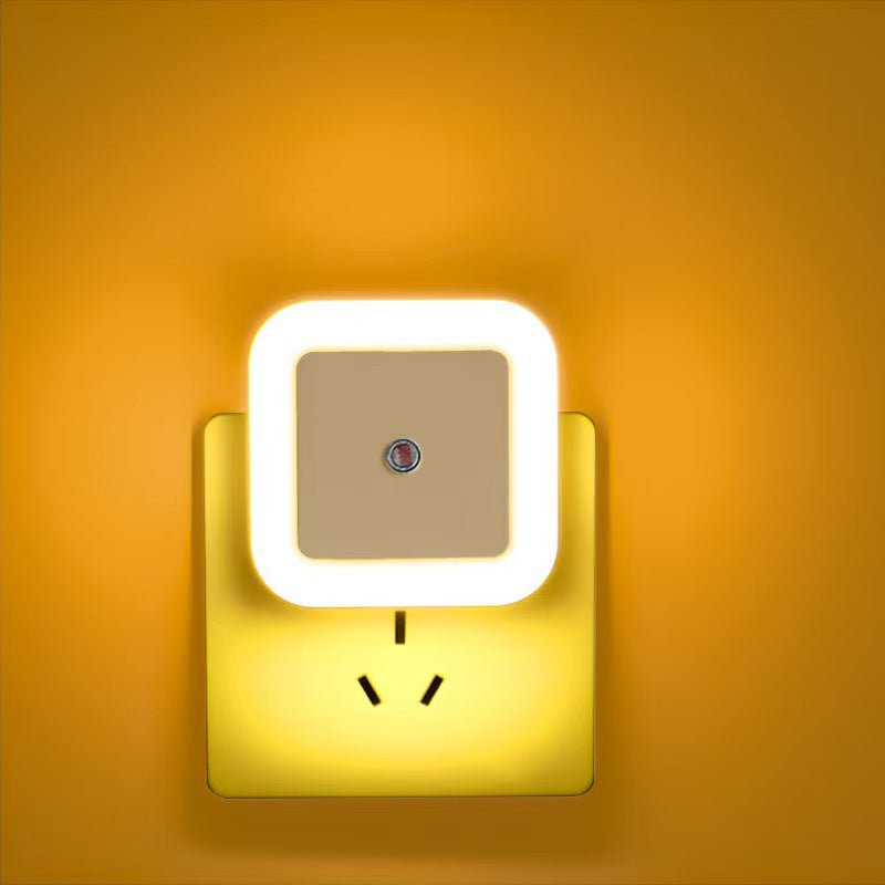 Square LED Night Light – Smart Light-Control Sensor | Plug-In Bedside Lamp - BsBuy